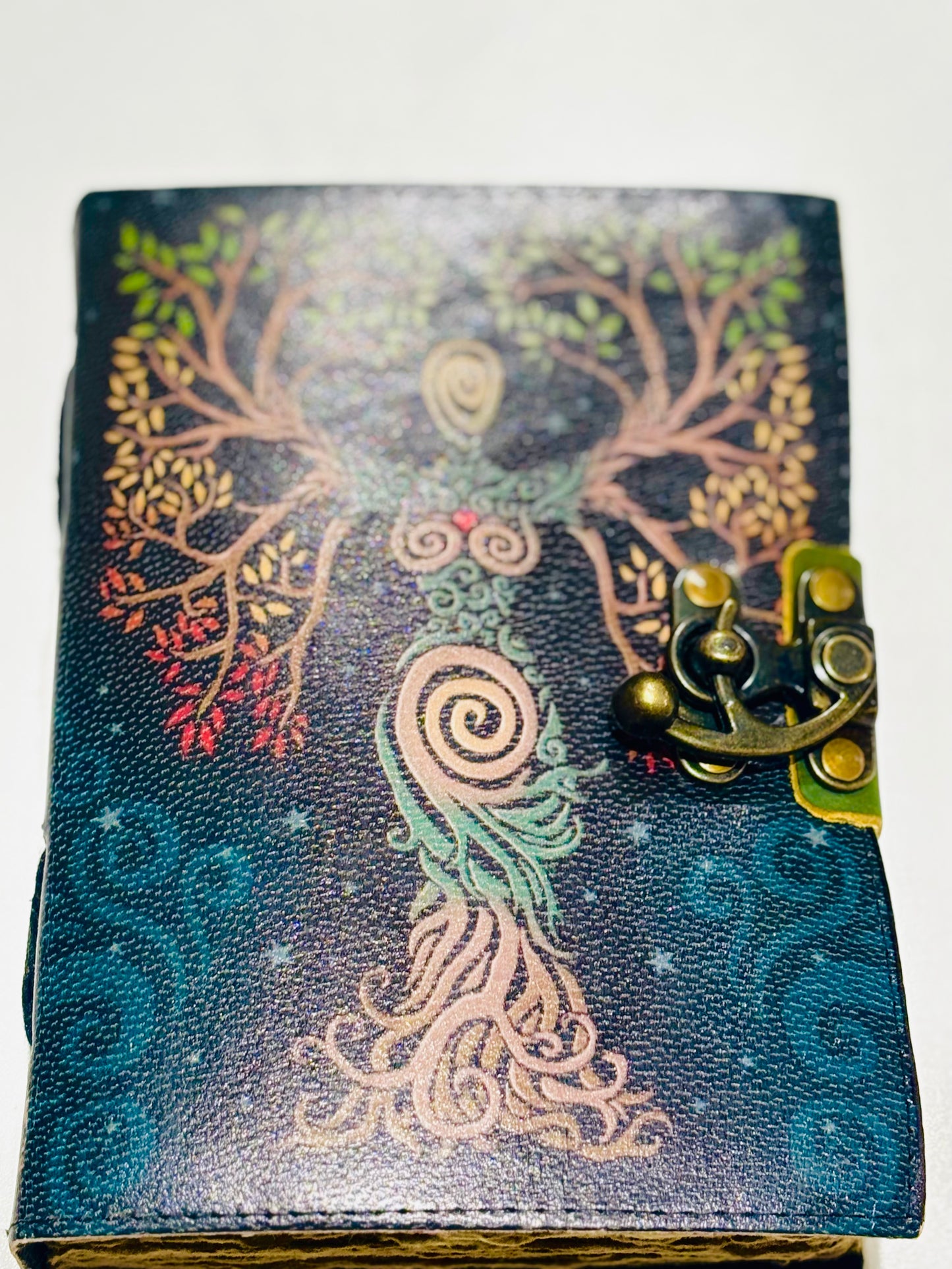 Goddess Tree of Life Embossed Leather Journal (5″ x 7″)
