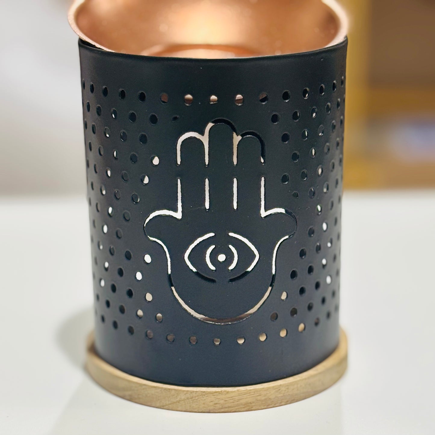 Metal Oil Burner with Tealight Base