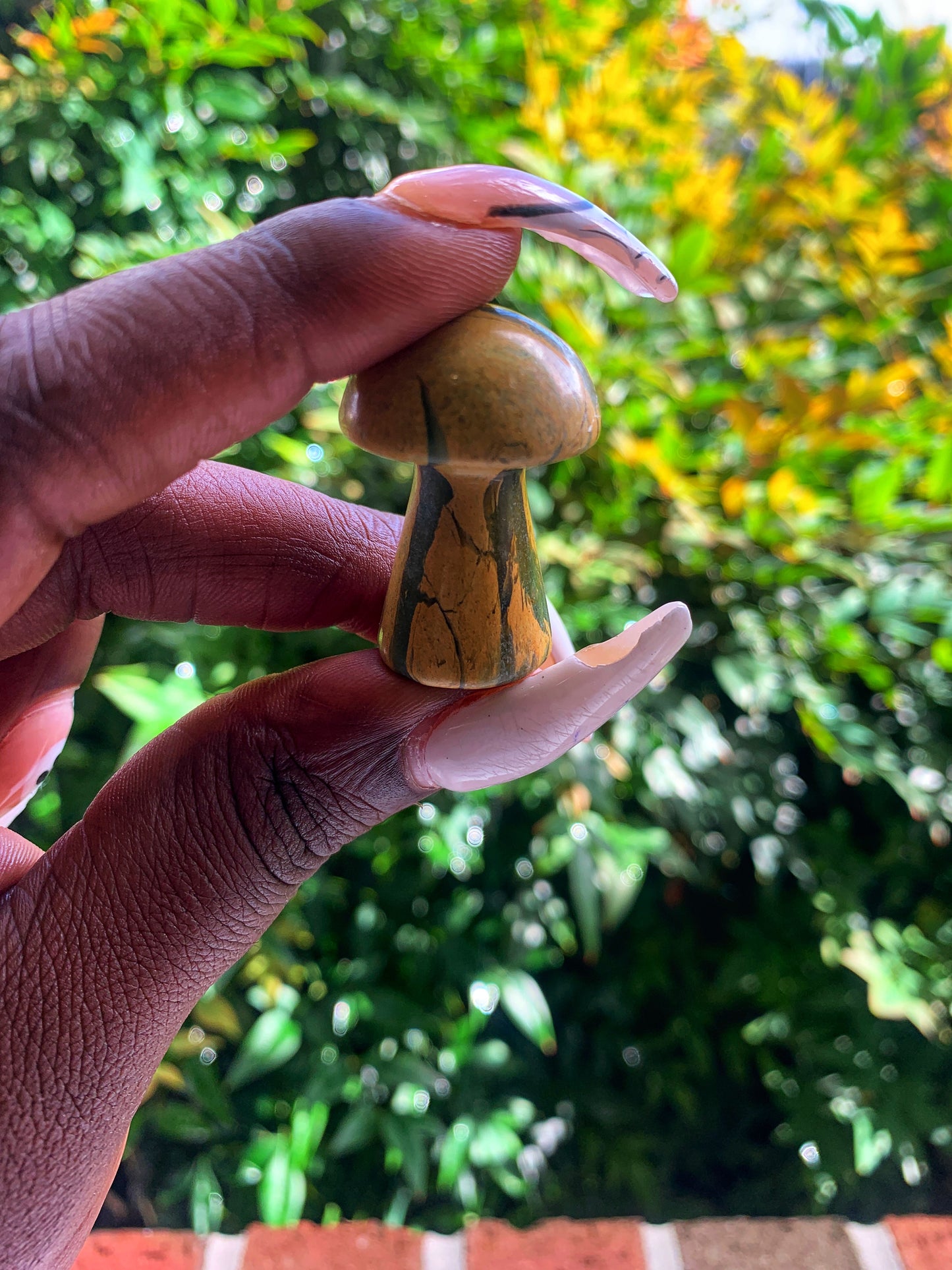 Yellow Unakite Mushroom